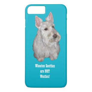 Wheaten Scotties sind NICHT Westies! Türkis backgr Case-Mate iPhone Hülle