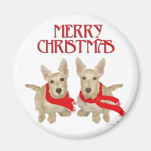 Wheaten Scottish Terrier Weihnachten Magnet