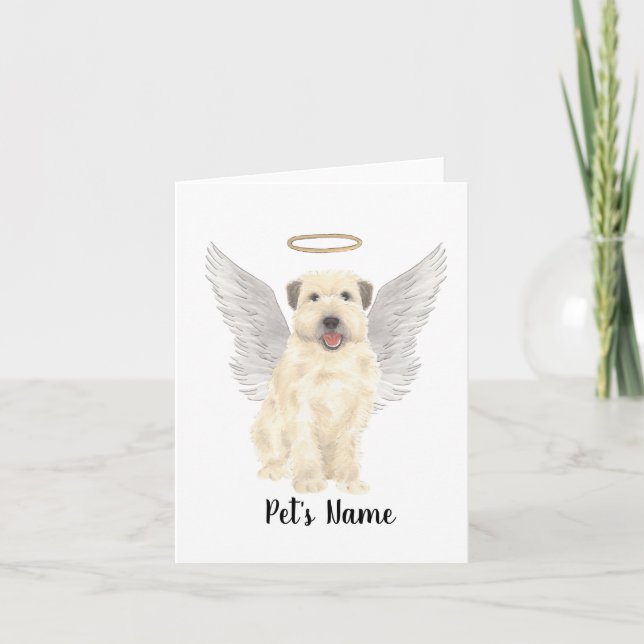 Wheaten Terrier Beileid Memorial Karte (Vorderseite)