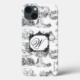 WHEATEN Terrier Black Toile mit Monogramm Case-Mate iPhone Hülle