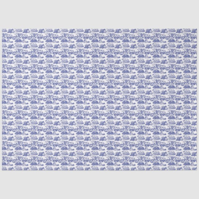 WHEATEN Terrier Blue Toile Seidenpapier (Vorderseite)