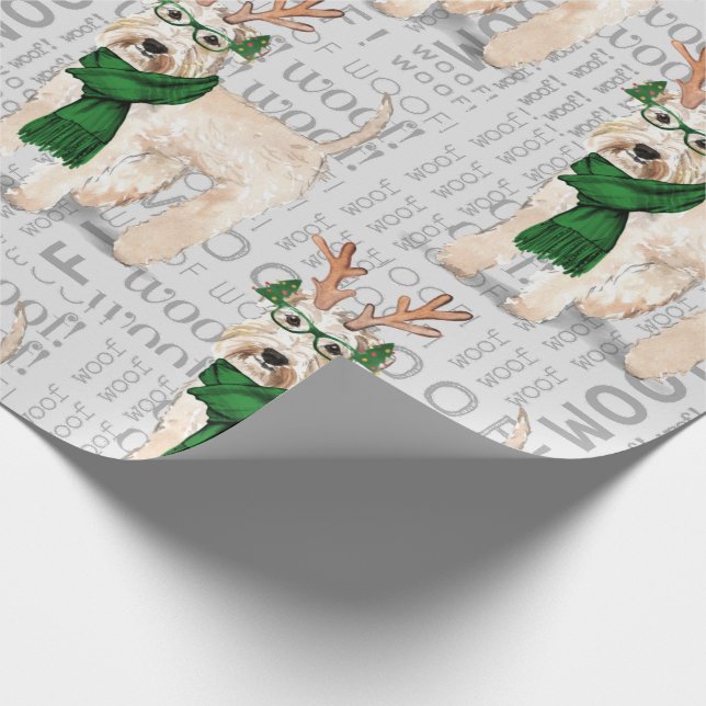 Wheaten Terrier Christmas für Hund Lover Geschenkpapier (Ecke)