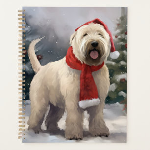 Wheaten Terrier Dog im Schnee Weihnachten Planer
