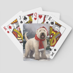 Wheaten Terrier Dog im Schnee Weihnachten Spielkarten