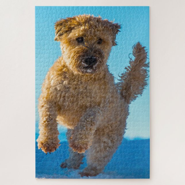 Wheaten Terrier Dog Jigsaws. (Vertikal)