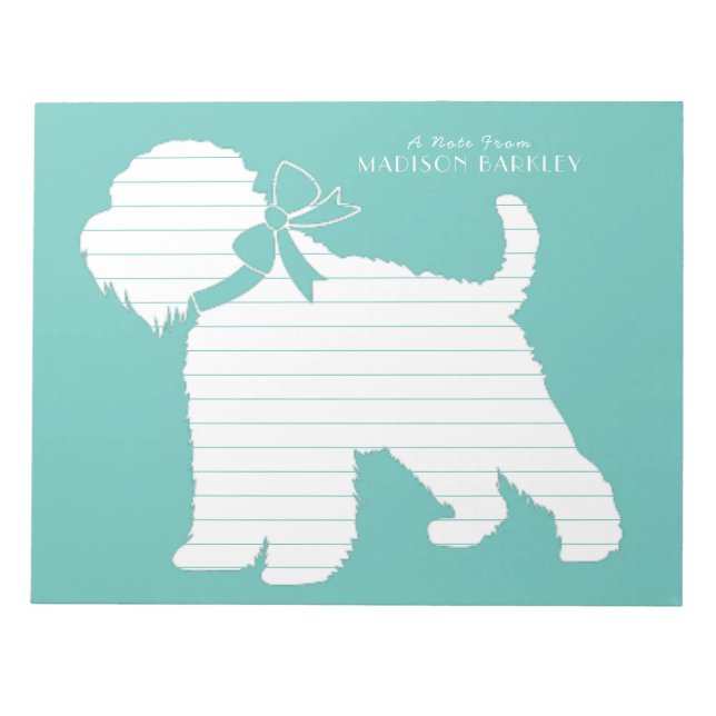 Wheaten Terrier Doppy Puppy Notizblock (Vorderseite)