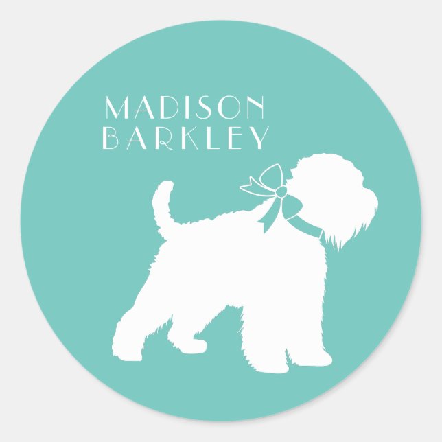 Wheaten Terrier Doppy Puppy Runder Aufkleber (Vorderseite)