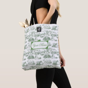 WHEATEN Terrier Green Toile mit Individuelle Name Tasche