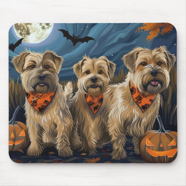 Wheaten Terrier Halloween Spooky Mousepad (Vorne)