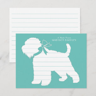 Wheaten Terrier Hund Silhouette Dankeskarte