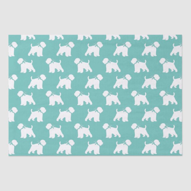 Wheaten Terrier Hund Silhouette Seidenpapier (Vorderseite)