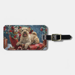 Wheaten Terrier Hund Weihnachtsfestlich Gepäckanhänger
