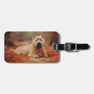 Wheaten Terrier im Herbst Leaves Inspiriert Gepäckanhänger