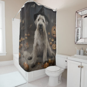 Wheaten Terrier Kürbisse Halloween Gruselig Duschvorhang