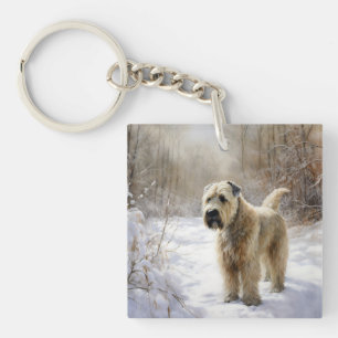 Wheaten Terrier Lass es schneien Weihnachten Schlüsselanhänger
