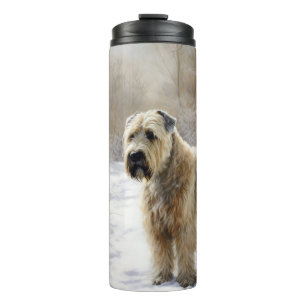Wheaten Terrier Lass es schneien Weihnachten Thermosbecher