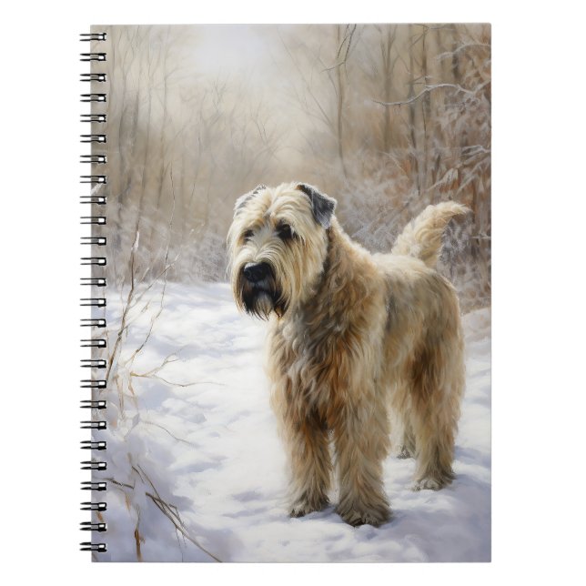 Wheaten Terrier Let It Snow Weihnachten Notizblock (Vorderseite)