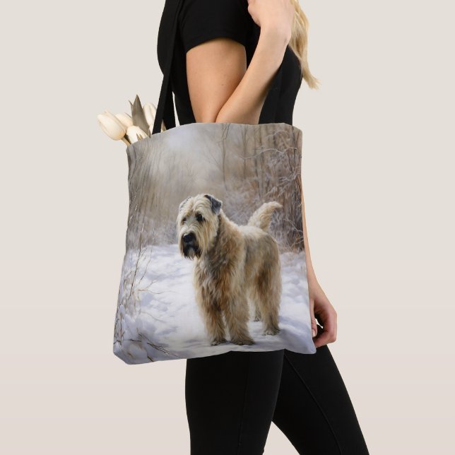 Wheaten Terrier Let It Snow Weihnachten Tasche (Von Nahem)