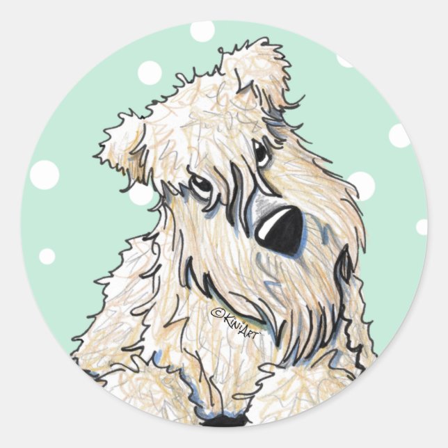 Wheaten Terrier Oaster Spring Stickers (Vorderseite)