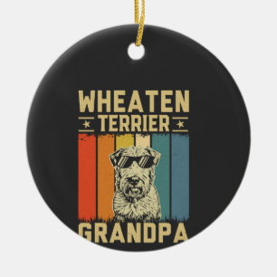 Wheaten-Terrier-Opa Keramik Ornament