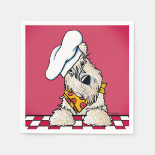 Wheaten Terrier Pizza Party Napkins Serviette