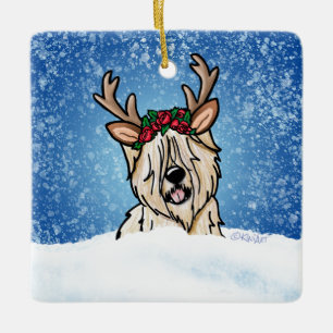 Wheaten Terrier Rentier Keramik Keramikornament