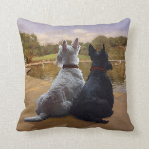 Wheaten- und Black-Scottish-Terrier-Kissen Kissen
