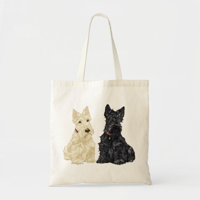 Wheaten und Black Scottish Terriers Tragetasche (Vorne)