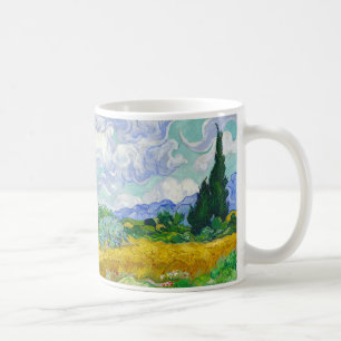Wheatfield mit Zypressen, Vincent van Gogh Kaffeetasse