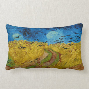 Wheatfield with Crows by Vincent van Gogh (1890) Lendenkissen