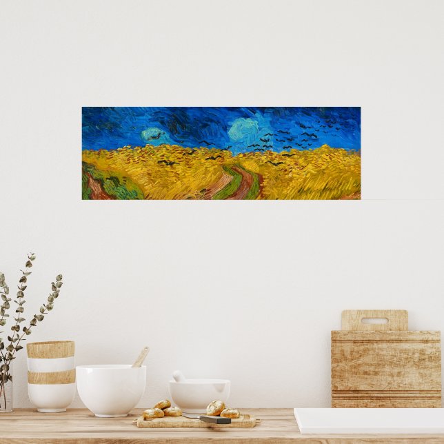 Wheatfield with Crows by Vincent van Gogh Poster (Küche)