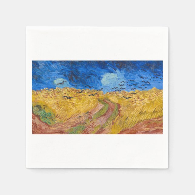 Wheatfield with Crows by Vincent van Gogh Serviette (Vorderseite)