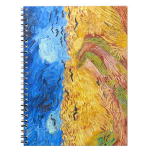 Wheatfield with Crows Landschaft Art Van Gogh Notizblock