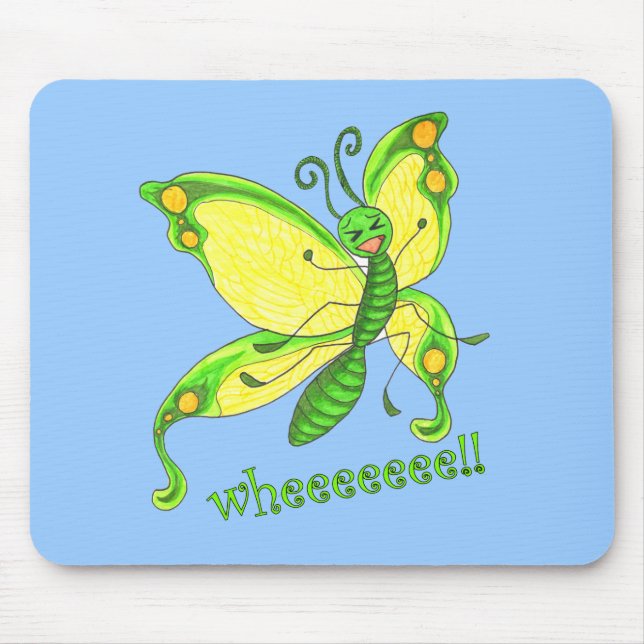Wheeeee! Ich bin ein Schmetterling!! Mousepad (Vorne)