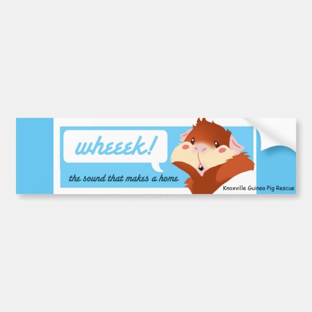"Wheek!" Meerschweinchen-Autoaufkleber Autoaufkleber (Vorne)