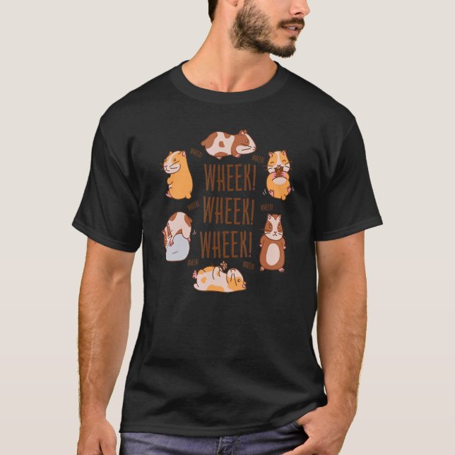 Wheek Wheek Füttre me Human Pet Lover Animal Owner T-Shirt (Vorderseite)