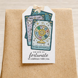 Wheel of Fortune Tarot Baby Shower Thank You Favor Geschenkanhänger