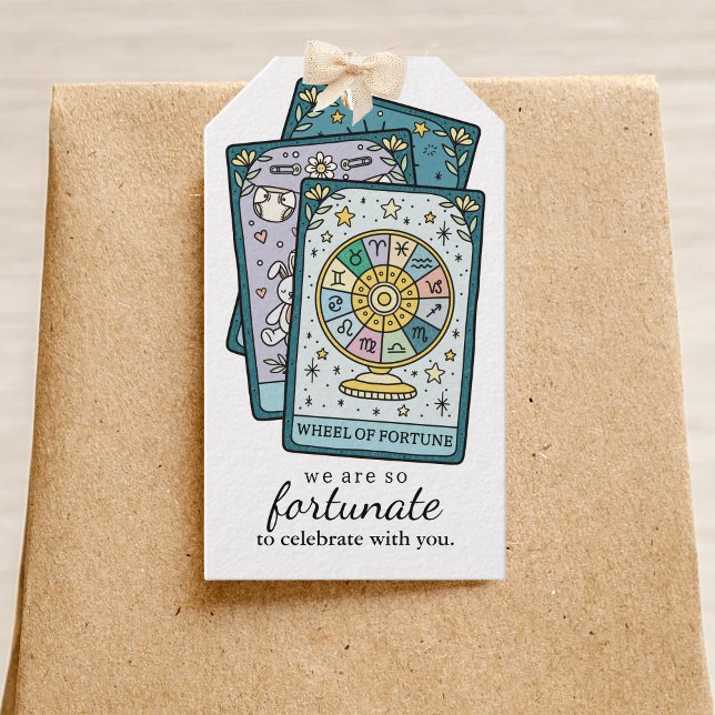 Wheel of Fortune Tarot Baby Shower Thank You Favor Geschenkanhänger (Von Creator hochgeladen)