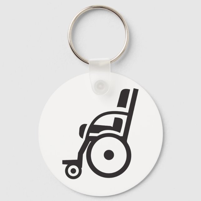 Wheelchair Icon Keychain Schlüsselanhänger (Vorderseite)