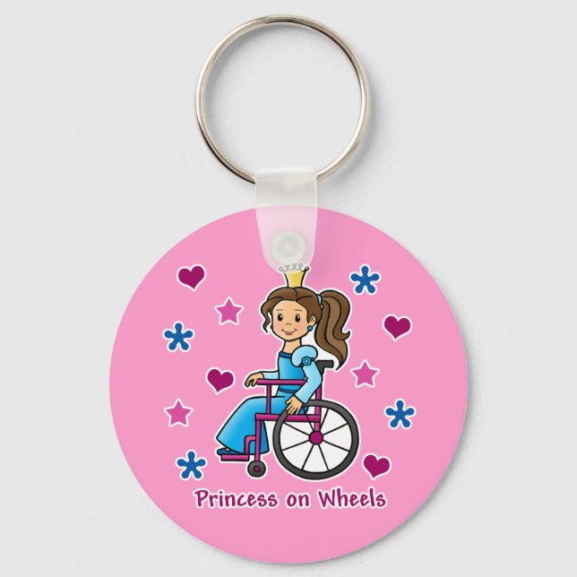 Wheelchair Princess Schlüsselanhänger (Vorderseite)
