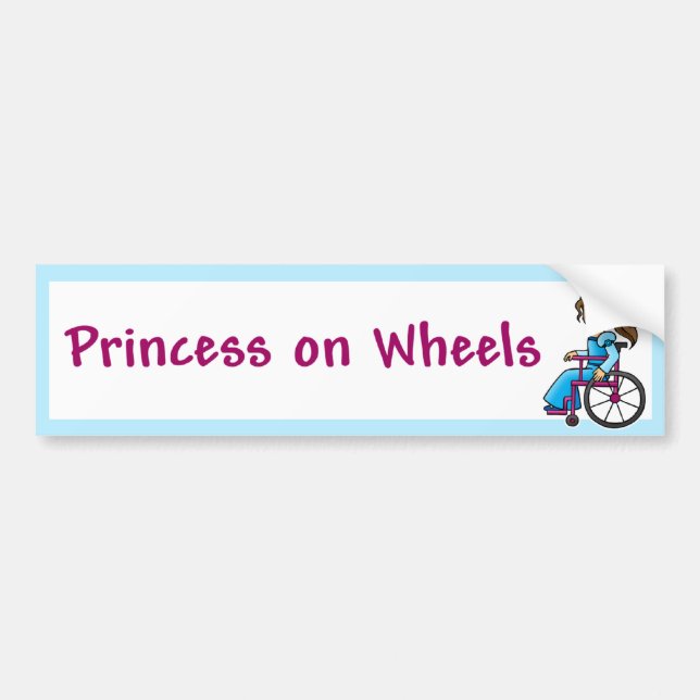 WheelchairPrincessBumper Autoaufkleber (Vorne)