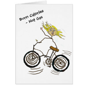 Wheeley le Bicycler heureux brûle le gaz de