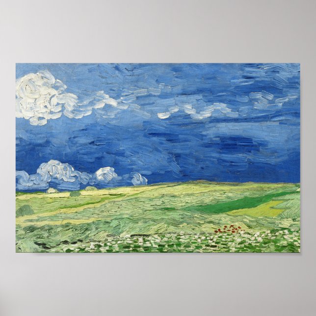 Wheelfields under Thunderclouds - Van Gough Poster (Vorne)