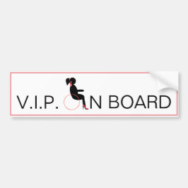 Wheelfleisch V.I.P On Board Fun Female Pink Autoaufkleber