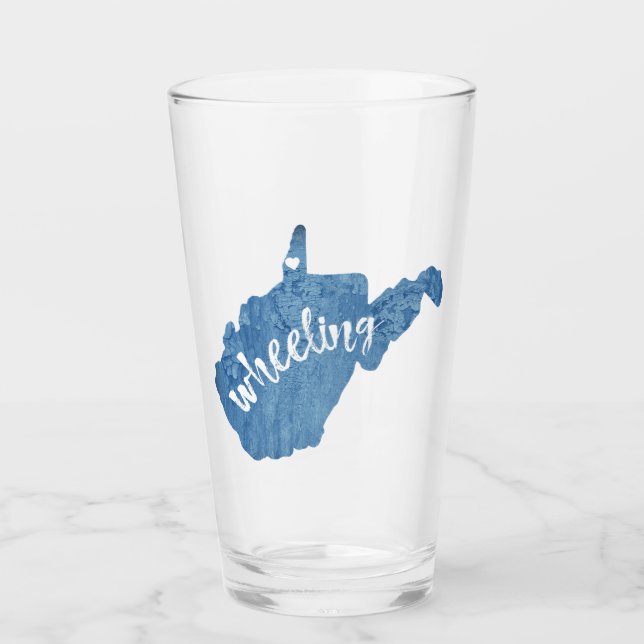 Wheeling West Virginia Wood Grain Glas (Vorderseite)