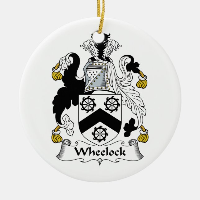 Wheelock Familienwappen Keramik Ornament (Vorne)