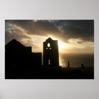 Wheels Coates Mine Cornwall England Sunset