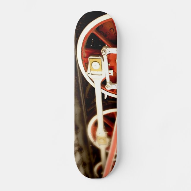 Wheels of steam locomotive skateboard (Vorderseite)