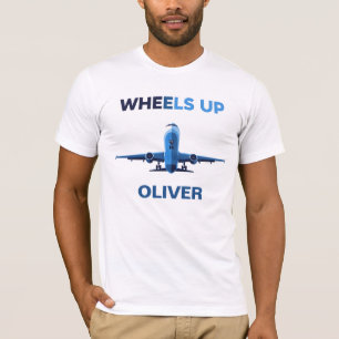 Wheels Up Aviation Abflug Minimalistisch T-Shirt