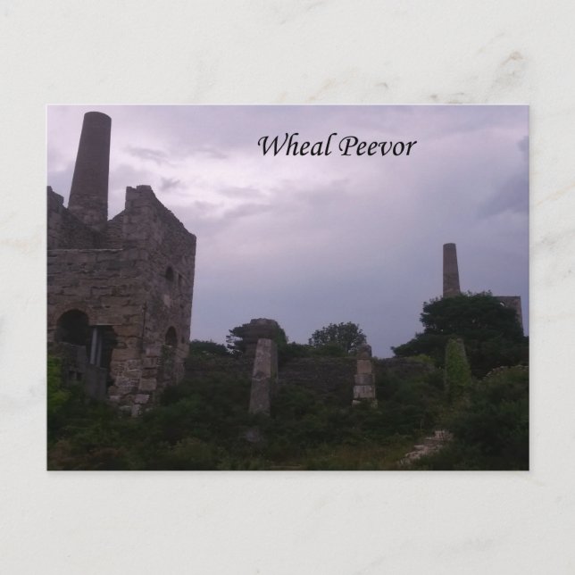 Wheevor Mine Cornwall England Postkarte (Vorderseite)
